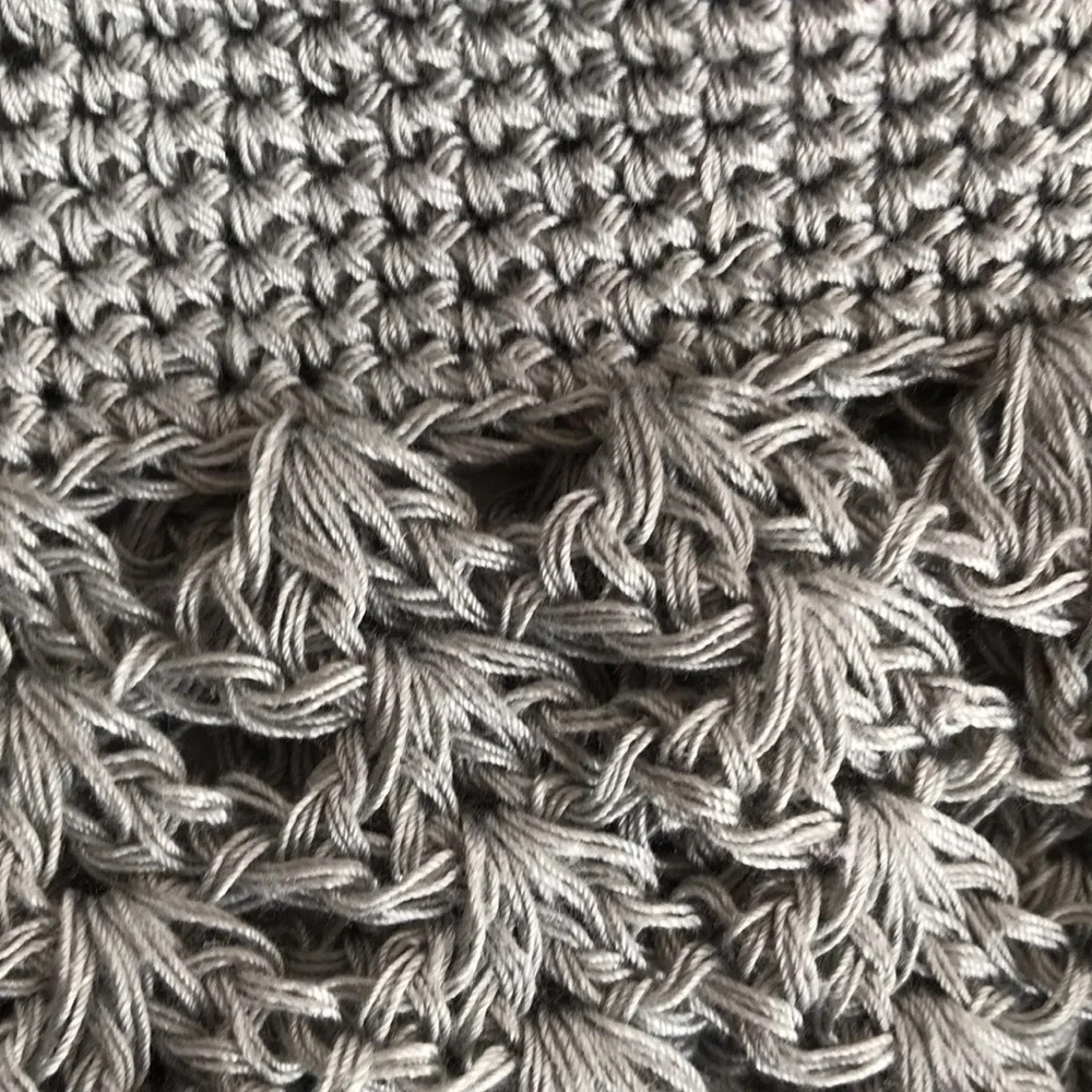 Gray crocheted Rasta hat - Picture 6 of 6